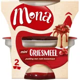Pudding griesmeel rode bessensaus duo