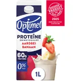 Optimel Proteïne drinkyoghurt aardbei banaan
