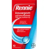 Rennie Kauwgom calciumcarbonaat suikervrij 750mg