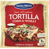 Santa Maria Tortilla wraps corn & wheat 8x medium