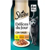 Sheba Délices du jour in saus kip & kalkoen