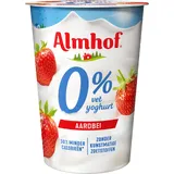 Almhof 0% vet yoghurt aardbei