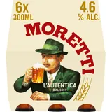Birra Moretti L'Autentica Bier Fles 6 x 300ml 6-pack