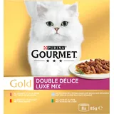Gourmet Gold luxe mix met rund kip zeevis eend 8-pack