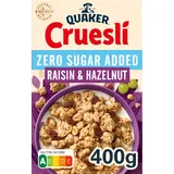 Quaker Raisin hazelnut zero sugar added
