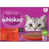 Whiskas 1+ Classic selectie in saus 12-pack