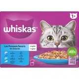 Whiskas 1+ Vis selectie in gelei 12-pack