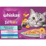 Whiskas Tasty mix vis van de dag in saus 12-pack