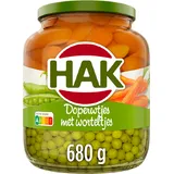 Hak Doperwtjes met worteltjes