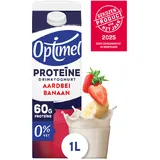 Optimel Proteïne drinkyoghurt aardbei banaan