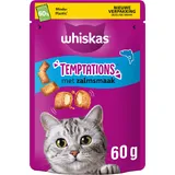 Whiskas Temptations zalm kattensnacks