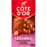 Cote d'Or Chocoladereep rozijnen hele hazelnoot
