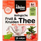 De Kleine Keuken Biologische Fruit & Kruidenthee Munt, Kamille & Aardbei 6+ Maanden 15 Zakjes
