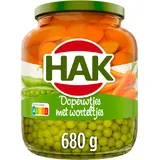 Hak Doperwtjes met worteltjes