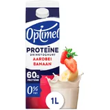 Optimel Proteïne drinkyoghurt aardbei banaan