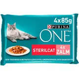 Purina ONE Sterilcat met zalm en wortels 4-pack