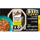 Sheba Mini filets gevogelte in saus 8-pack