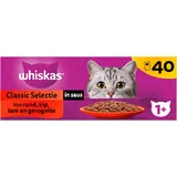 Whiskas 1+ Kattenvoer - Classic selectie in saus - maaltijdzakjes