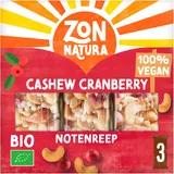 Zonnatura Cashew & cranberry notenreep 3-pack