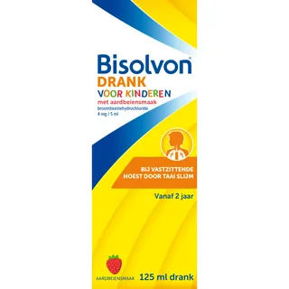 Bisolvon Drank voor kids aardbeiensmaak 4mg