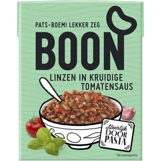 Boon Linzen in kruidige tomatensaus