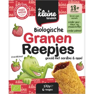 De Kleine Keuken Biologische granenreepjes aardbei