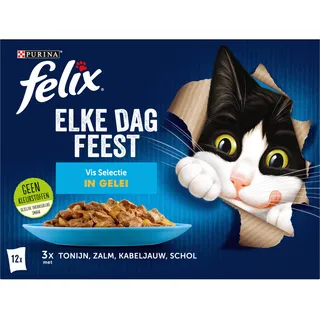 Felix Elke dag feest vis selectie in gelei