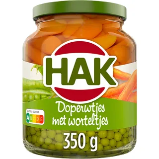 Hak Doperwtjes met worteltjes