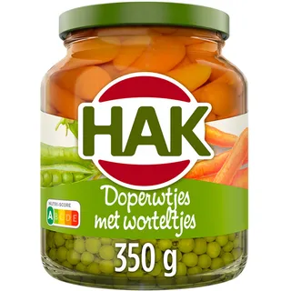 Hak Doperwtjes met worteltjes