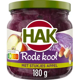 Hak Rode kool met stukjes appel