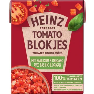 Heinz Tomaten blokjes basilicum & oregano