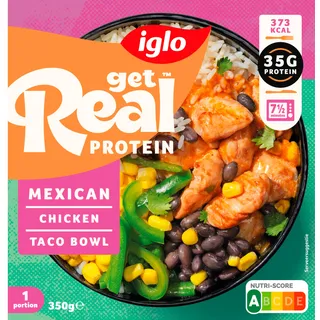 Iglo Get real protein Mexican chicken taco