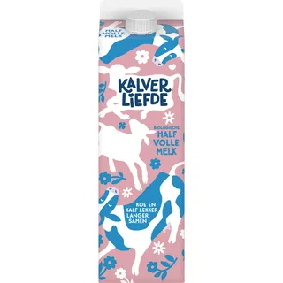 KALVERLIEFDE Biologische halfvolle melk