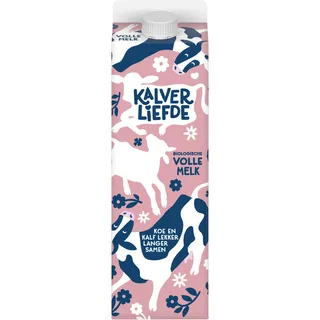 KALVERLIEFDE Biologische volle melk
