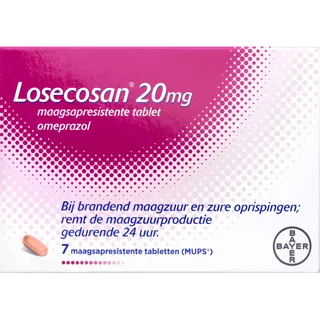 Losecosan Bij terugkerend brandend maagzuur 20mg