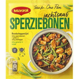 Maggi Hollands pannetje sperziebonen jachtsaus
