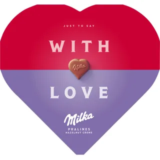 Milka With love pralines hazelnut créme