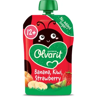 Olvarit Knijpfruit banana, kiwi, strwaberry