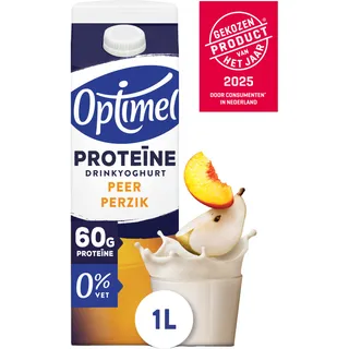 Optimel Proteïne drinkyoghurt perzik peer