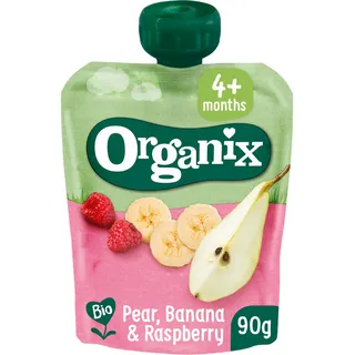Organix Knijpfruit pear, banana & raspberry