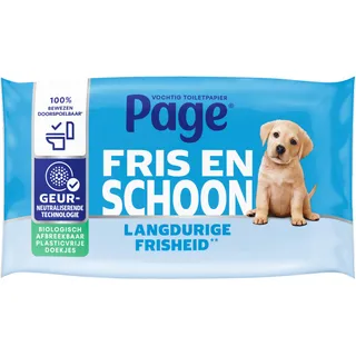 Page Compleet schoon vochtig toiletpapier