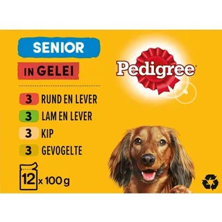 Pedigree Senior maaltijdzakjes in gelei multipack