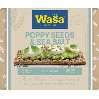 Wasa Crunchy Twist Poppy Seeds & Sea Salt