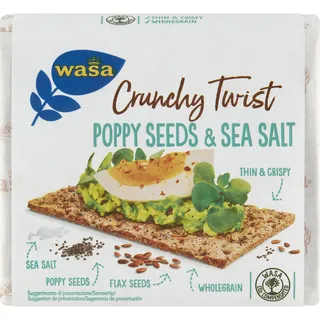 Wasa Crunchy Twist Poppy Seeds & Sea Salt