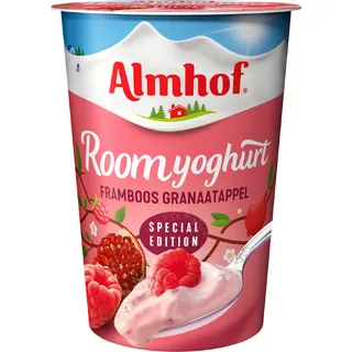Almhof Roomyoghurt framboos granaatappel