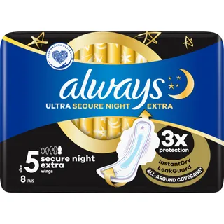 Always Maandverband ultra secure night extra