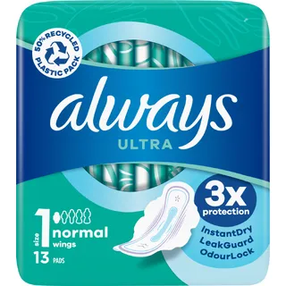 Always Ultra day normal wings maandverband