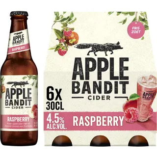 Apple Bandit Raspberry Cider Fles 6 x 300ml 6-pack