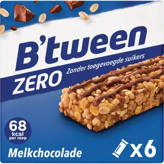 B'tween Mueslireep Zero Melkchocolade 6-pack