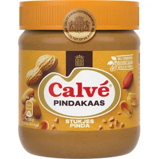Calve Pindakaas stukjes pinda